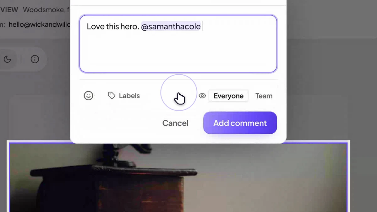 Mentioning a teammate on a comment, assigning it, and moving its status to resolved